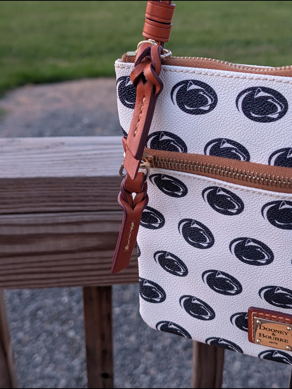 Dooney & Bourke Penn State Crossbody Bag In Pebbled Leather - Picture 7 of 16